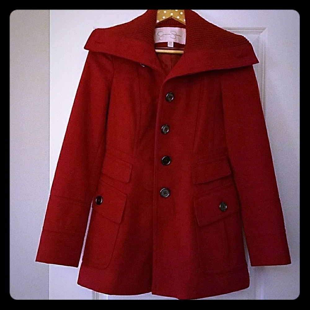 Jessica Simpson Red Winter Coat